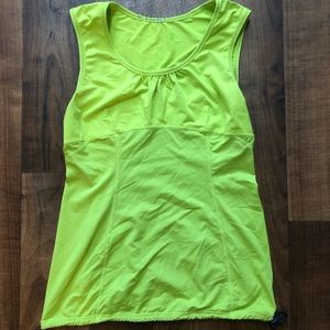 Rare Lululemon Cinch Tank Top Neon Green EUC 6